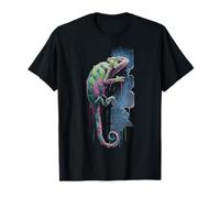Chameleon Animal Lover Graphic Motif Art T-Shirt