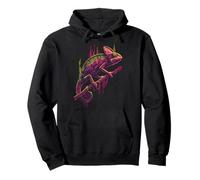 Chameleon Animal Lover Motif Pullover Hoodie