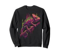Chameleon Animal Lover Motif Sweatshirt