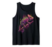 Chameleon Animal Lover Motif Tank Top