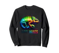 Chameleon Camo Hide in Hues Vibrant Color Changing Reptile Sweatshirt