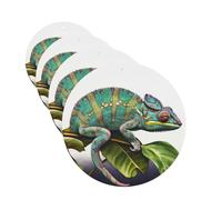 Chameleon Car Air Fresheners Cards Set of 4 Pieces Personalized Car Fresheners Gifts for Men Women Auto Aromatherapy Tablets Hanging Scented Cards for Wardrobe Bathroom