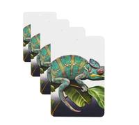 Chameleon Car Air Fresheners Cards Set of 4 Pieces Personalized Car Fresheners Gifts for Men Women Auto Aromatherapy Tablets Hanging Scented Cards for Wardrobe Bathroom