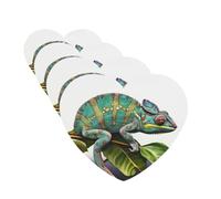 Chameleon Car Air Fresheners Cards Set of 4 Pieces Personalized Car Fresheners Gifts for Men Women Auto Aromatherapy Tablets Hanging Scented Cards for Wardrobe Bathroom