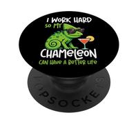 Chameleon Cocktail I Work Hard So My Chameleon Can Have A PopSockets Adhesive PopGrip
