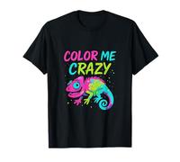 Chameleon Color Me Crazy Rainbow Animal Graphic T-Shirt