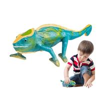 Chameleon Figurine - Solid Realistic Reptile Model Animal Toy, Nature Learning Educational Action Figure | Bonsai Plant Terrarium Decoration Childrens Cognitive Gift Desk Decor
