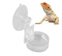 Chameleon Food Bowl - Transparent Acrylic Reptile Feeder With Suction Cup, Anti-Escape Design | Easy-to-Clean Feeding Dish For Lizards, Tree Frogs, Spiders, Geckos, Snakes, Ideal For Terrariums