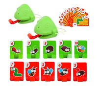 Chameleon Frog Tongue Board Game for Kids, Crazy Tongue Shooting Game with Frog Mask & Cards, Multiplayer Family Party Game (2pcs)