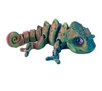 Chameleon, Gecko Wall Climber Toy, Gecko Wall Climber Toy, Stress Relief and Sensory Fidget, Anxiety Relief 3D Printed Toys for Office, Home, Halloween, Birthday, Collectibles Gifts