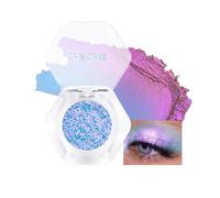 Chameleon Glitter Eyeshadow, Blue Multichrome Colour Shifting Metallic Effect Eyeshadow, Intense Shine and Long Hold, Fine Texture, Highly Pigmented Holographic Glitter Eyeshadow Make-Up, 03
