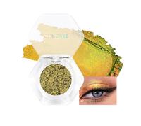 Chameleon Glitter Eyeshadow, Gold Multichrome Colour Shifting Metallic Eyeshadow, Intense Shine and Long Hold, Fine Texture, Highly Pigmented Holographic Glitter Eyeshadow Makeup for Party 07