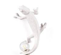 Chameleon Going Up Wall Lamp White