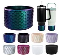 Chameleon Gradient Silicone Boots for Stanley Cup 20/30/40Oz, Anti-Slip Cup Bottom Protector Boot for 12-24oz Hydroflask Owala Tumblers Glitter Design Boot for Stanley Cup Accessories