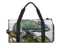 Chameleon Gym Bag Travel Duffel Bags for Men Women Large Weekender Bags Carry On Overnight Duffle Bag with Shoe Compartment for Workout, style, One Size