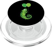 Chameleon hangs on Balloon PopSockets PopGrip for MagSafe