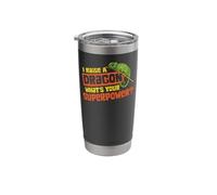 Chameleon I Raise A Dragon What's Your Superpower? Stainless Steel Insulated Tumbler