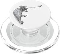 Chameleon Illustration Funny Hunting Lizard & Fly PopSockets PopGrip for MagSafe