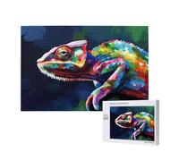 Chameleon Jigsaw Puzzles for Adults 500, Animal Puzzles for Adults Wooden, Funny/Difficult/Impossible/Challenging Decompression Games, As a Birthday for Women and Men M-373
