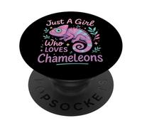 Chameleon Just A Girl Who Loves Chameleons PopSockets Adhesive PopGrip