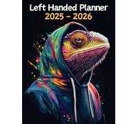 Chameleon Left Handed Planner: 2 Year Weekly Sunday to Saturday Calendar | Gift For People Who Love Lizards, Reptile Lovers | For Back To School, Office, Work | 8.5 x 11 Inches | v1