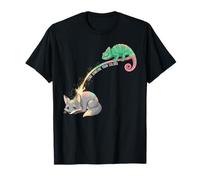 Chameleon Lending Colors to A Sad Fox Design T-Shirt
