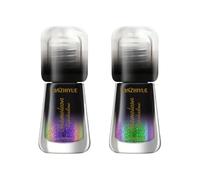 Chameleon Liquid Eyeshadow - Shimmer Liquid Metal Colors Shift Eyeshadow Palette, Long-Lasting Christmas Halloween Makeup, Highly Pigmented Eye Cosmetics Supplies Kit for Girls Women Artists Beginners