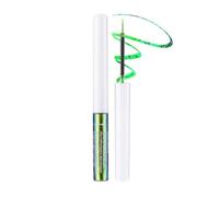 Chameleon Liquid Glitter Eyeliner, Waterproof Smudge-Proof Long Lasting Makeup for Bold Winged Eye Looks, Metallic Glitter Eyeliner Liquid Liner Multi-Reflective Sparkle Finish，Green