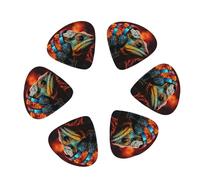 Chameleon listen music print Guitar Picks 12PCS Mixed Gauges(0.46/0.71/0.96mm) with Case, for Guitar/Ukulele