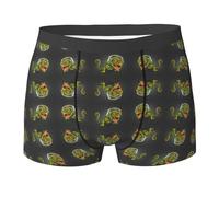 Chameleon Listen Music Printing Men'S Boxer Briefs Stretch Material Moisture Wicking Underwear For Men S-2xl Fit Any Body Black