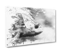Chameleon Lizard Vol.1 V4 Canvas Print | Gallery Wrapped 30mm Frame Wall Art | 30x20 inches | Ready to Hang | Modern Animals Picture | Living Room Bedroom Lounge Office