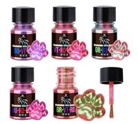 Chameleon Mica Powder - 5 Color Shifting Pigment Powder for Epoxy Resin Art, Tumbler, Painting - Epoxy Resin Color Changing Pigment Red Tones Chameleon Mica for Candle, Slime, Soap Making, Nail Art