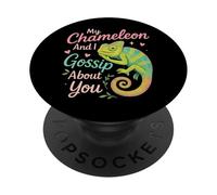 Chameleon My Chameleon And I Gossip About You PopSockets Adhesive PopGrip