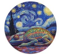 Chameleon Night Sky 1000Pc Adults Jigsaw Puzzle Jigsaw Puzzles for Adults Interactive Family Game, Ideal, Family Activity Game 67.5x67.5cm