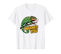 Chameleon Owner Warning May Talk About Reptiles Label T-Shirt