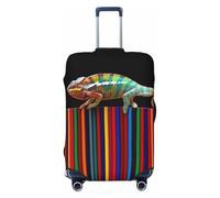 Chameleon Panther On Colored Pencils Travel Luggage Covers - Elasticity Suitcase Covers Protector for Luggage 18-32 Inch