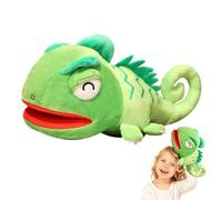 Chameleon Plush Puppet - Soft Lizard Toy, Mobile Feature, Realistic Reptile Model, Comfortable Fabric | Interactive Creative Hand Puppet for Kids Christmas Birthday