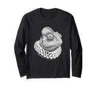 Chameleon Renaissance Portrait Vintage Noble Reptile Art Long Sleeve T-Shirt