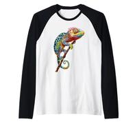 Chameleon Reptiles Iguana Lizard Lover Wild Cute Chameleons Raglan Baseball Tee