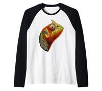 Chameleon Reptiles Iguana Lizard Lover Wild Cute Chameleons Raglan Baseball Tee