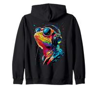 Chameleon Reptiles Iguana Lizard Lover Wild Cute Chameleons Zip Hoodie