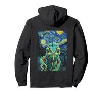Chameleon Selfie Van Gogh Starry Night Selfie Pullover Hoodie