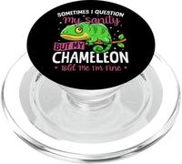 Chameleon Sometimes I Question My Sanity But My Chameleon PopSockets PopGrip for MagSafe