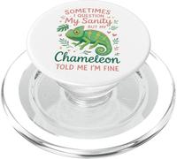 Chameleon Sometimes I Question My Sanity But My Chameleon PopSockets PopGrip for MagSafe