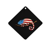 Chameleon U.S. Flag Hanging Car Air Fresheners 1Pcs Aromatherapy Tablets Automotive Fragrance Scented Card Decor Rhombus