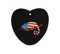Chameleon U.S. Flag Hanging Car Air Fresheners 1Pcs Aromatherapy Tablets Automotive Fragrance Scented Card Decor Love form