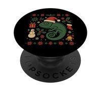 Chameleon Ugly Christmas Sweater PopSockets Adhesive PopGrip