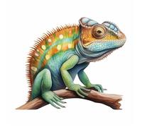 Chameleon Vinyl Decals, Reptile Stickers for Mugs Cups Wall Decor