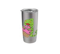 Chameleon with Birthday Cake Stainless Steel Insulated Tumbler