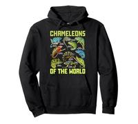 Chameleons of the World Educational Colorful Reptile Lizard Pullover Hoodie